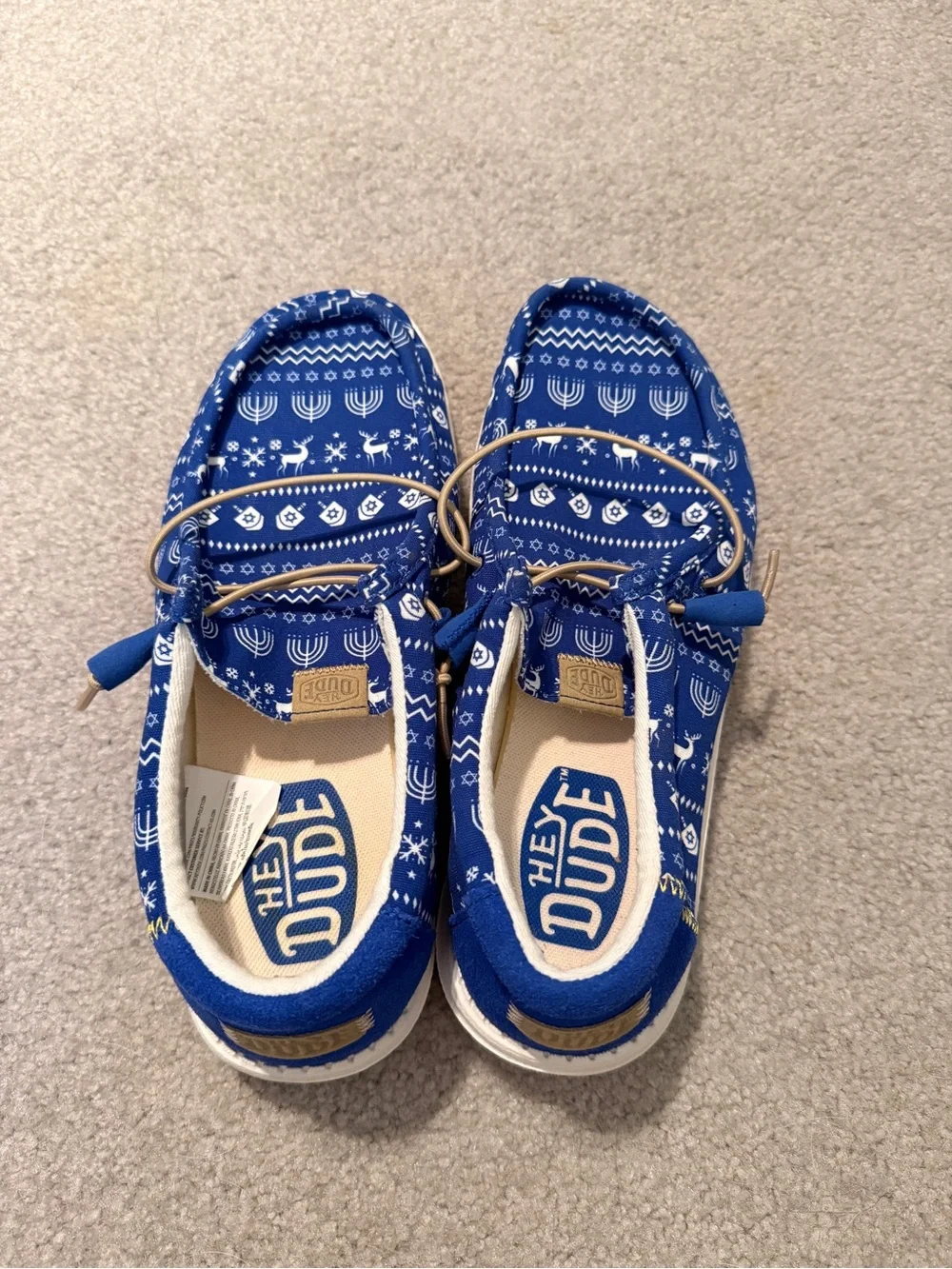 Hey Dude Men’s Blue Holiday Patterned